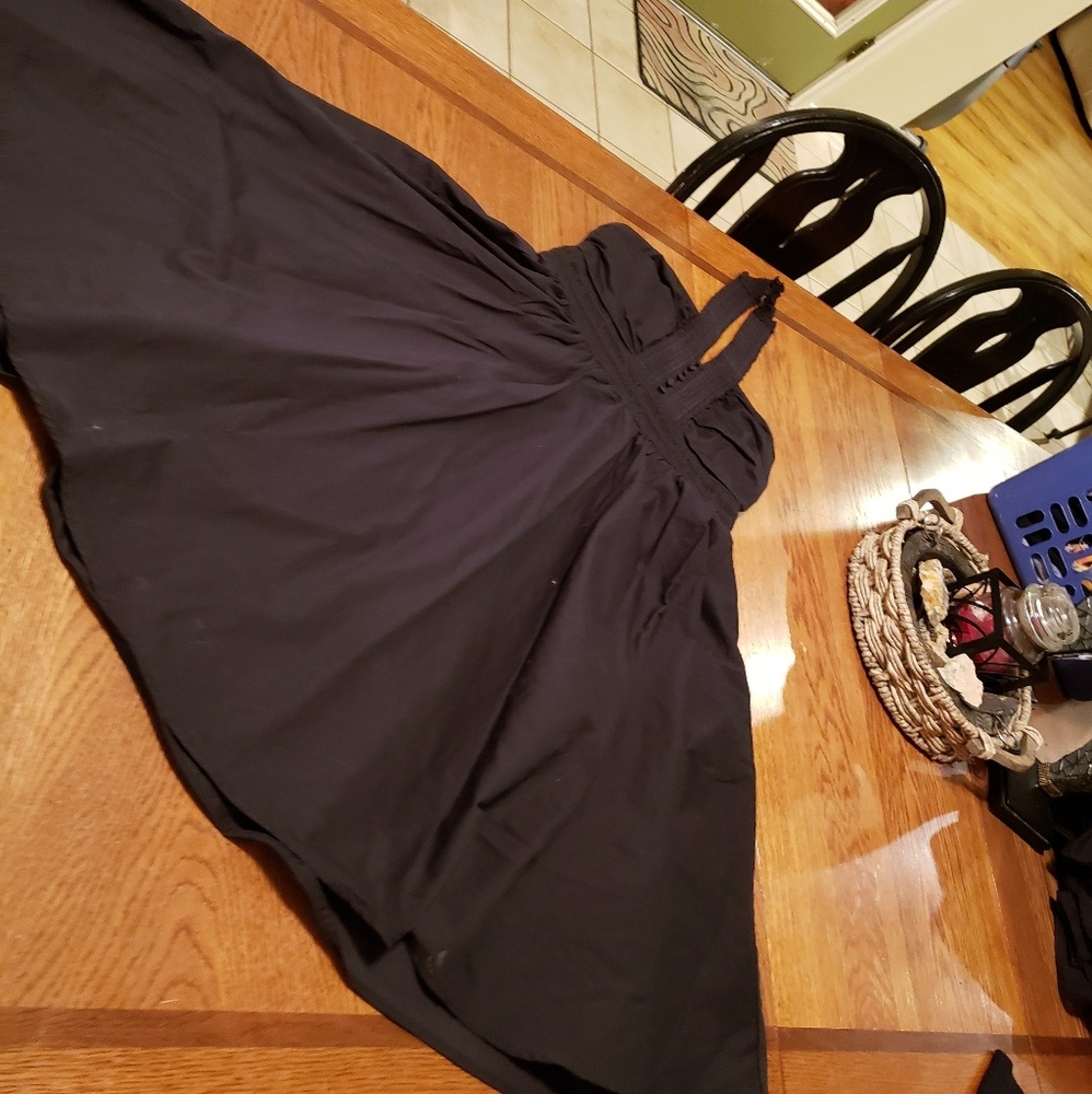 Size M Medium Black Swing Dress Rockabilly